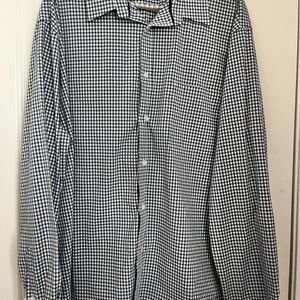 Tommy Hilfiger Black and White Casual Button Down Shirt